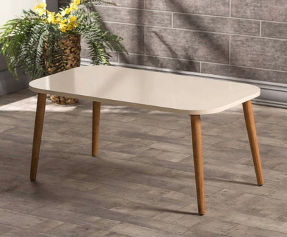GOLDFALEZ-4 Sofabord – Treben (Torna) i Krem / Naturtre | Moderne &amp; Klassisk Design 90x50 cm