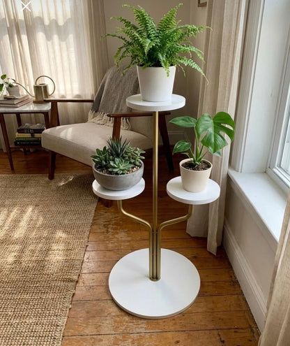 Fec/Dekorativt Sidebord og Blomsterbord – Elegant Plantestativ for Stue