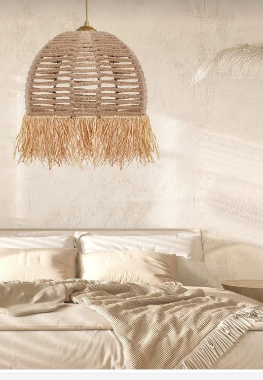 HMYdesign Delacorde Håndlaget Jute Lysekrone – Naturlig Eleganse BOHO