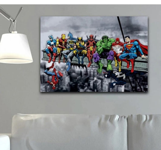 Oksay Marvel Superhelter Kanvasbilde – Dekorativt Bilde til Hjem og Kontor.60*90 cm