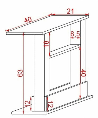 Dekorativt tredesign sofa Sidebord Avisholder